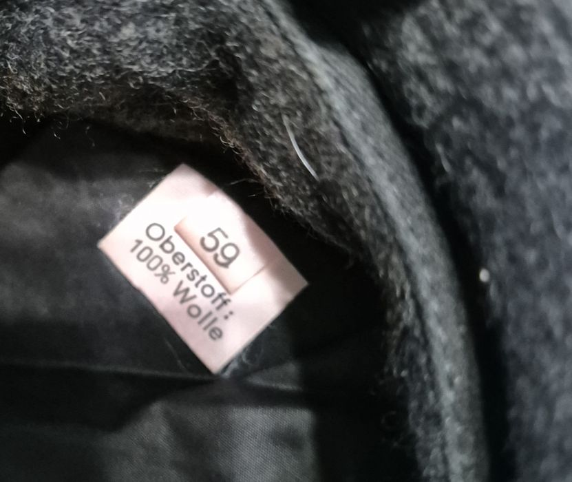 ESCO COLLECTION roz. 59 męski kaszkiet wełniany z nausznikami