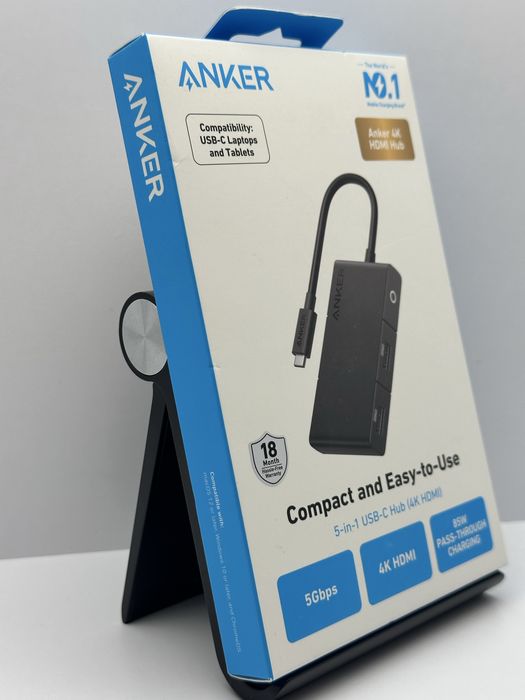 Anker USB C Hub, 332 USB-C Hub (5-в-1, 4K HDMI
