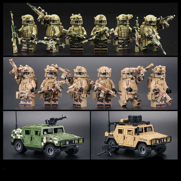 Военный конструктор ЗСУ с 2 броневиками, альфа, солдаты, SWAT для Lego