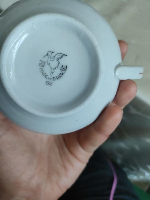 Bulionówki z pokrywkami – porcelana Made in DPR (NRD) – 6 szt.