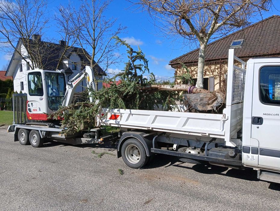 Usługi Minikoparką koparką oraz wywrotka 3,5 tony