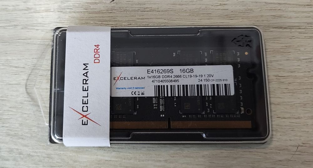 Нова оперативна пам'ять SO-DIMM DDR4-2666 16GB Exceleram (E416269S), гарантія