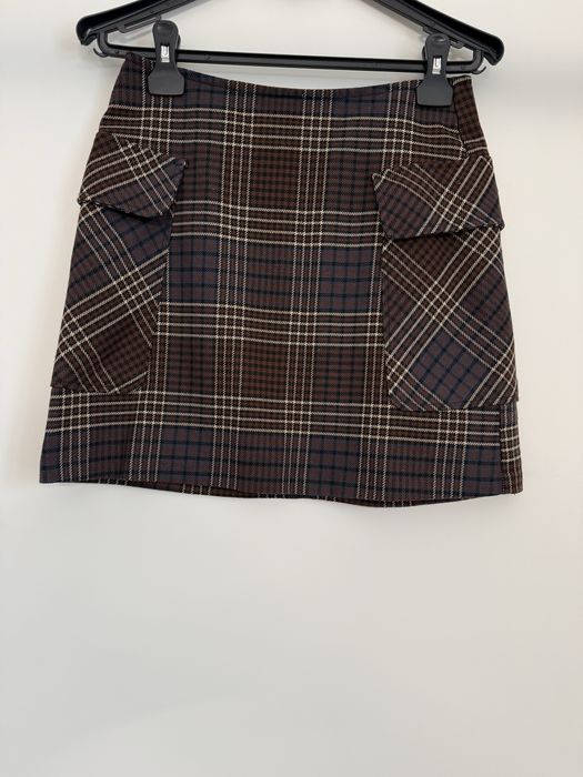 Spódnica mini w kratę