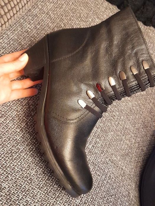 Buty zimowe skórzane, ocieplane 41 nowe Rikier