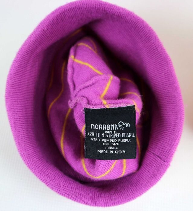 Norrona /29 Thin Striped czapka turystyczna 100% merino wool