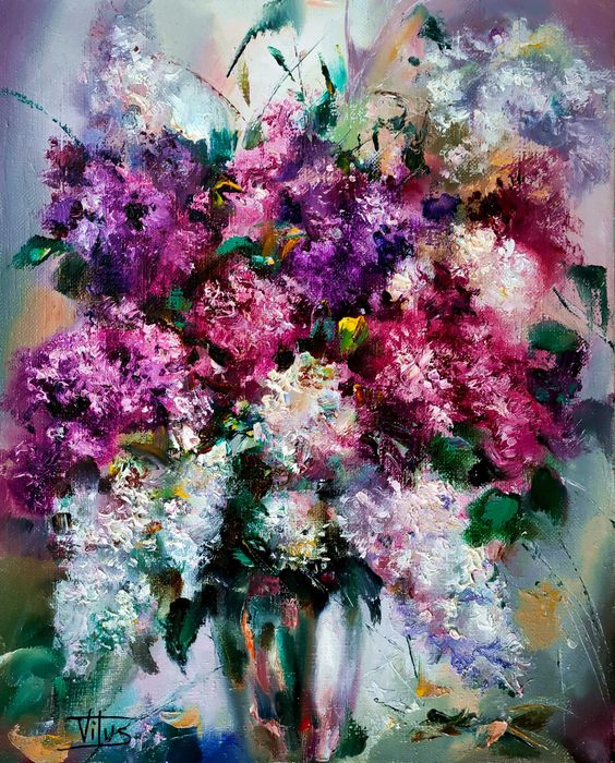 VITUS obraz olejny olej Bzy 50x40 certyfikat