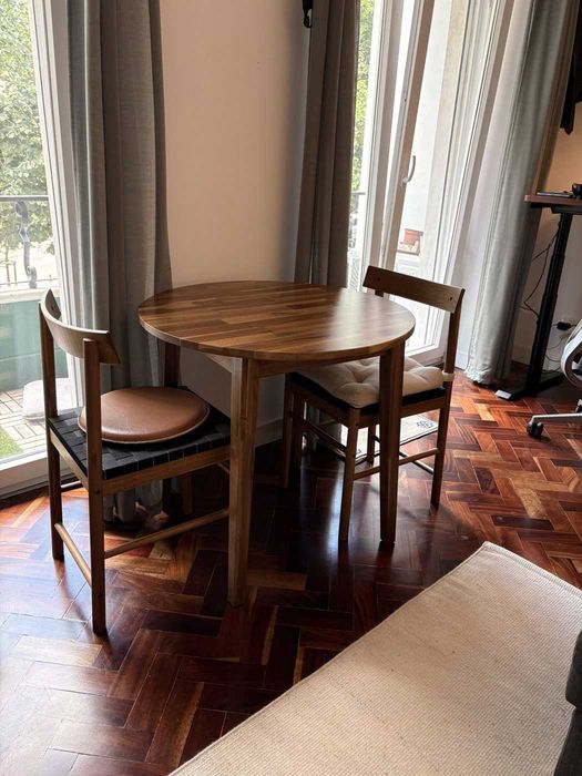 Mesa IKEA NACKANAS em acácia maçiça