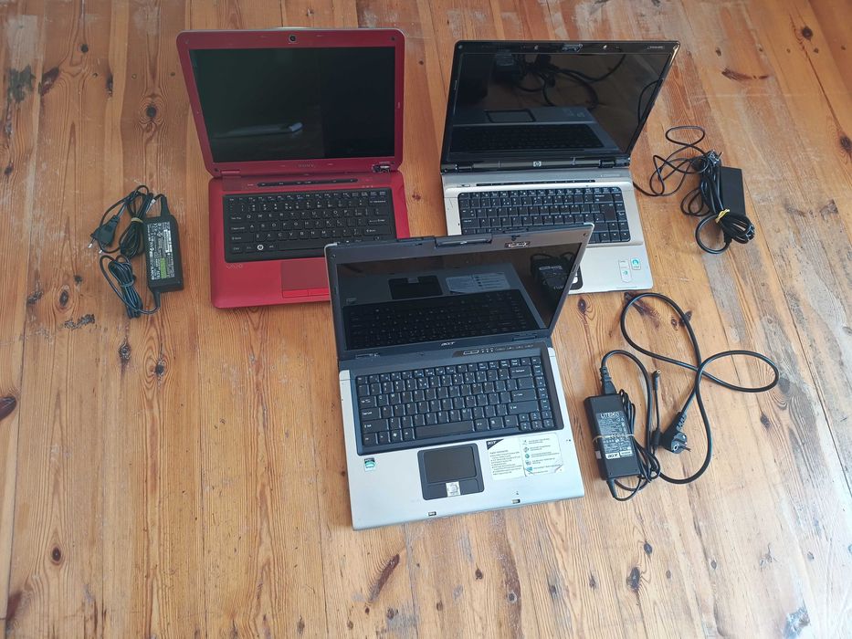 3 Laptopy Acer Aspire 3103NWLMi Sony Vaio PCG-3G2M HP DV6700 zasilacze
