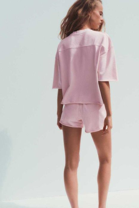 Жіночий літній костюм шорти та футболка Zara