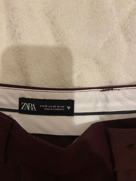 Calças Zara bordeaux