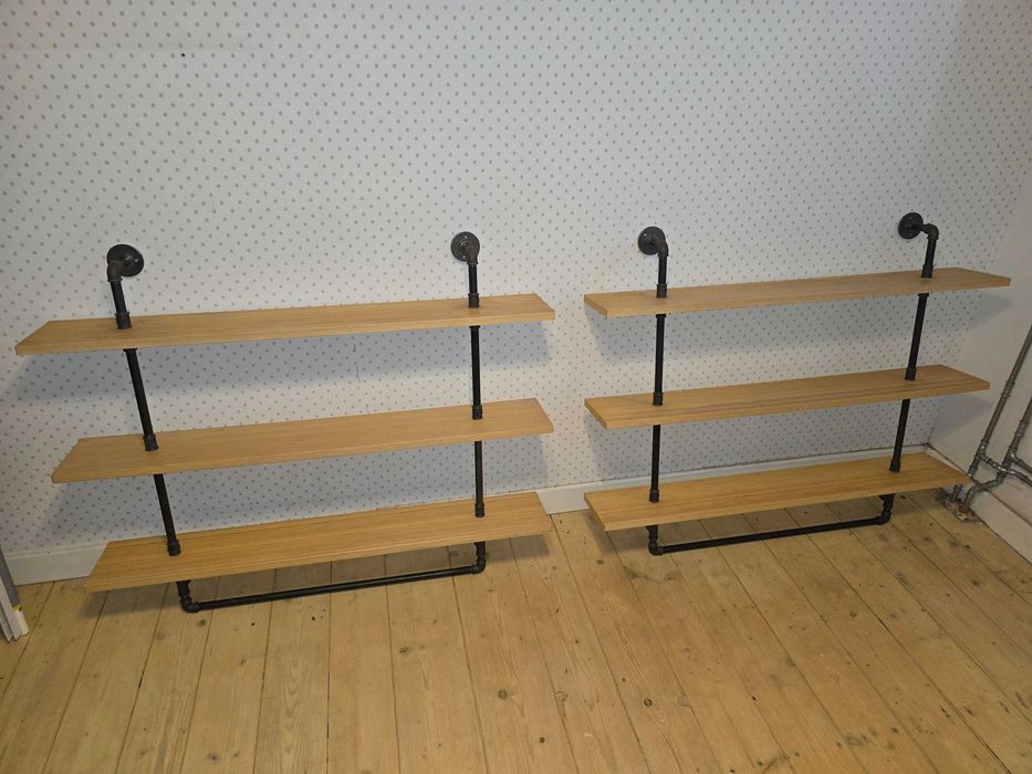 Półki regały loft bambusowe