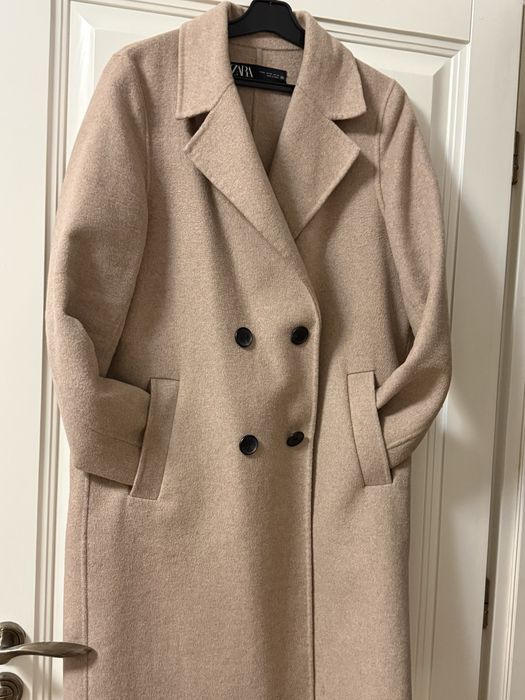 Пальто беж zara xs