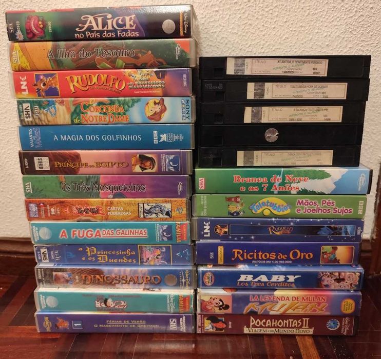Lote cassetes VHS desenhos animados