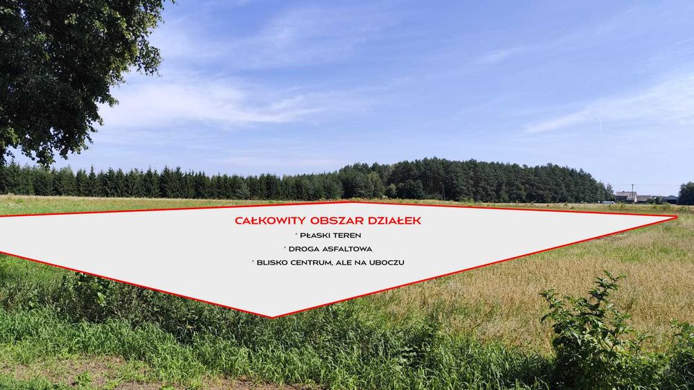 Działki budowlane z WZ od 900m2 - już za 120 zł/m2 - Osie, Powiat Świecki