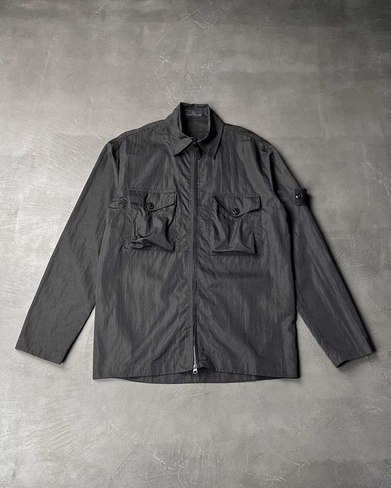 Сорочка Stone Island 103F2 Ghost Piece Cotton Overshirt Black SI0103