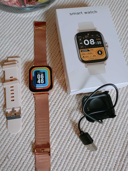 Smart watch, dwa paski, fitnes