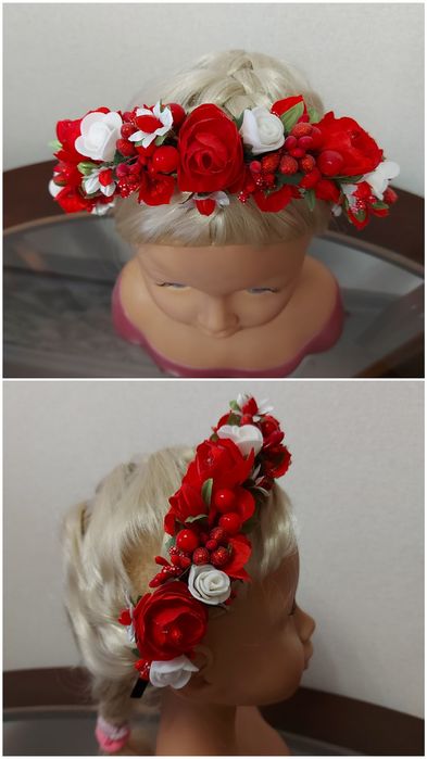 Обручі зі штучних квітів