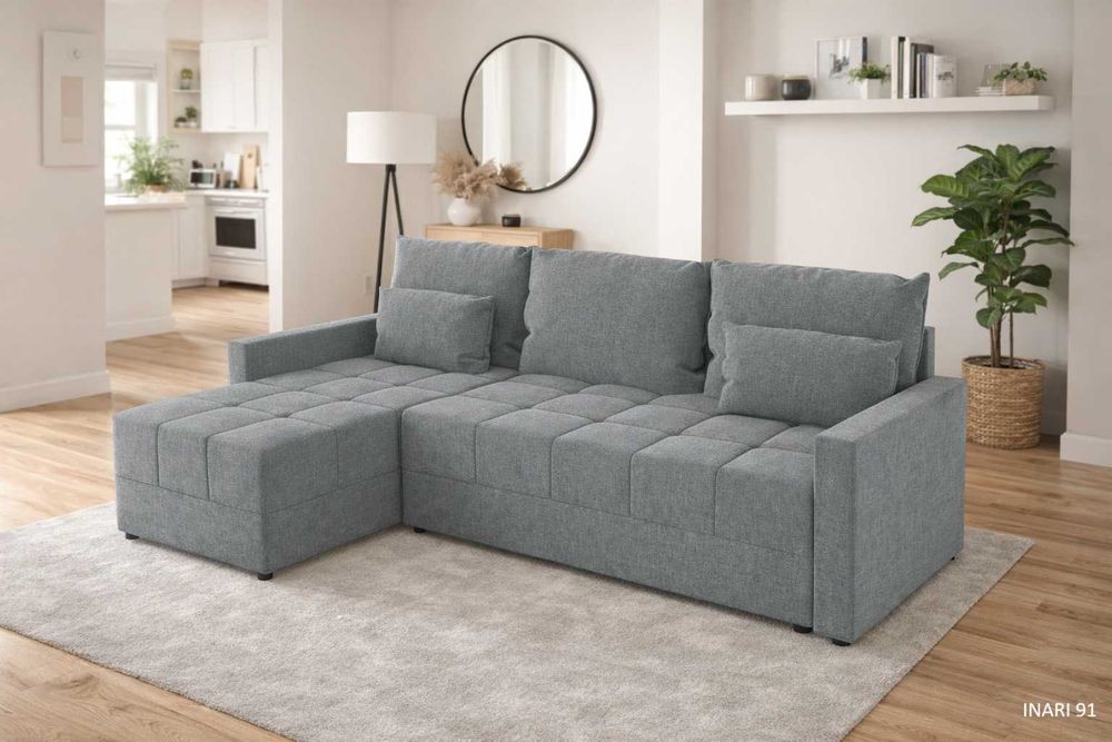 NOWY Narożnik Rogówka DOMINO L z funkcją spania PRODUKT OD PRODUCENTA