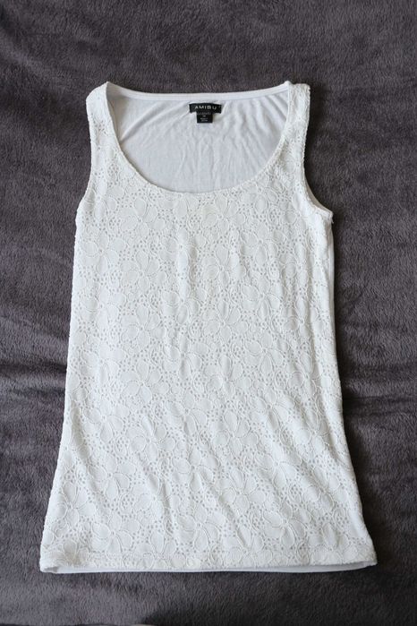 Biała bluzka/top na ramiączkach XS