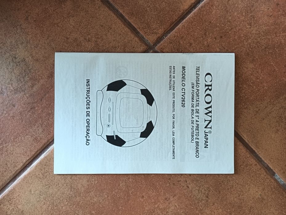 Televisão Crown CTV2620 Bola de Futebol - Vintage - Novo