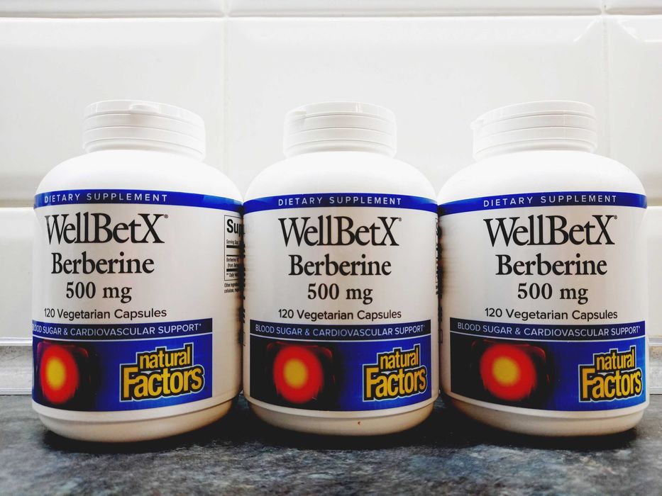 Natural Factors, WellBetX Berberine 500 мг (120 капс.), берберин