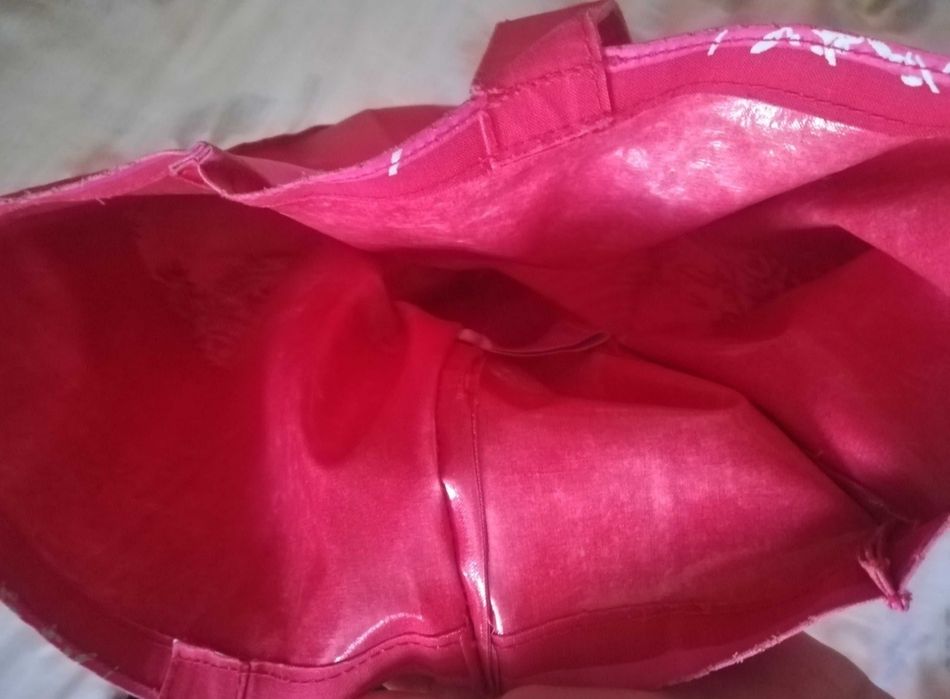 Сумка шопер красная Червона пляжная