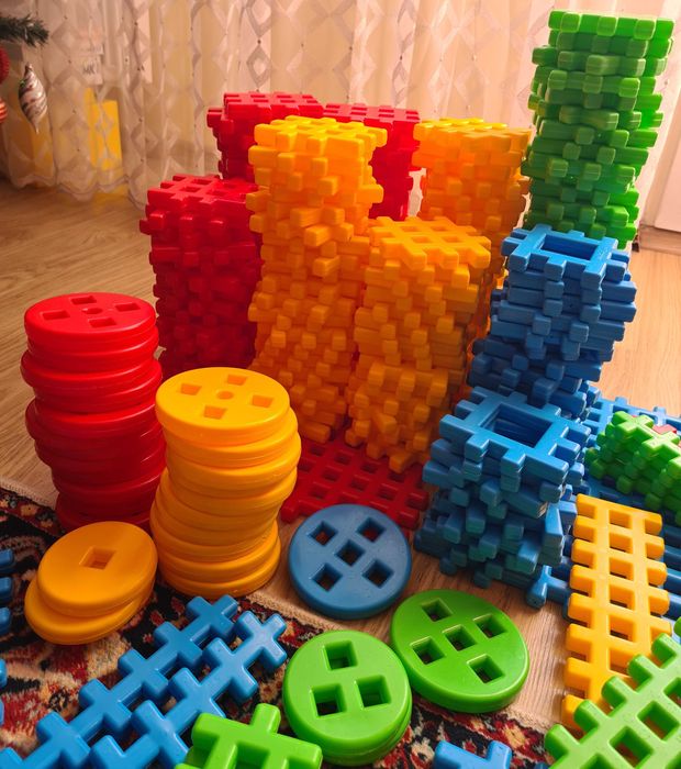 Klocki konstrukcyjne wafle Marioinex – 247 el.