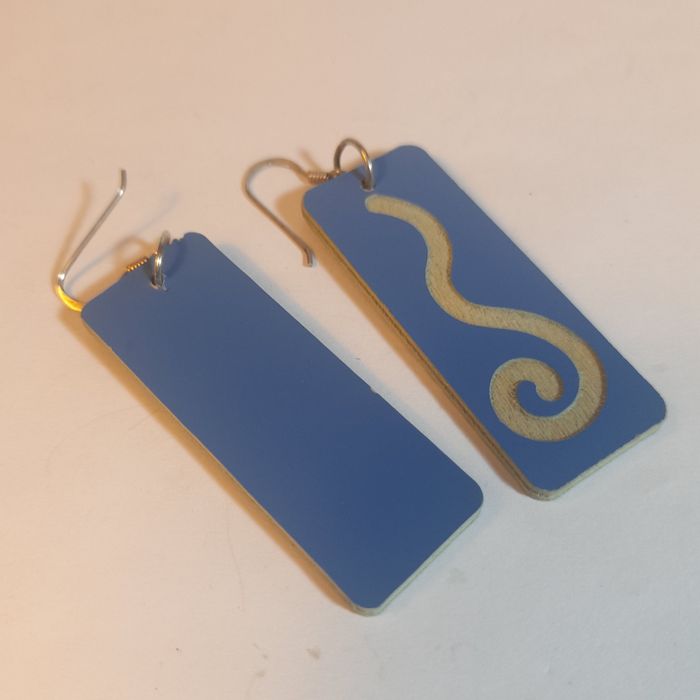 Spiral Wooden Earrings.