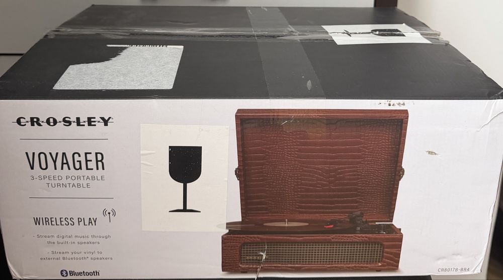 Crosley Voyager Brown Croc BT (CR8017A-BR) Грамофон, програвач вінілових дисків
