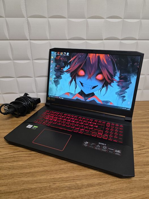Большой Геймерский Acer Nitro 5 / 17.3" IPS / i5-Gen10 / GTX 1650 Ti 4GB / 16GB / SSD + 1TB