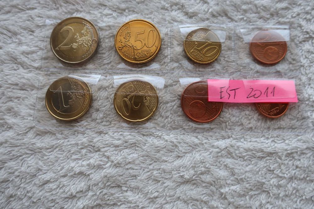 Set Moedas EURO Coins UNC - ESTÓNIA 2011
