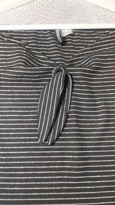 Кофта лонгслив с открытыми плечами в полоску H&M