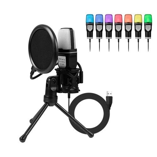 Microfone YouTuber led