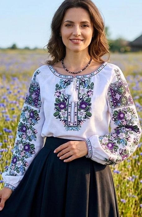 Жіноча вишиванка"Борщівська квітуча"