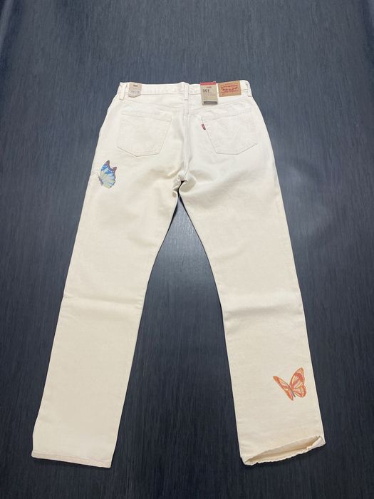 Jean Levi’s Femminina  501 Original  Cream W31 L32