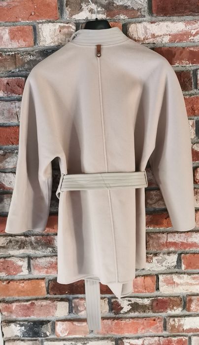Mackage Wełniany Płaszcz Damski Szlafrokowy S wełna