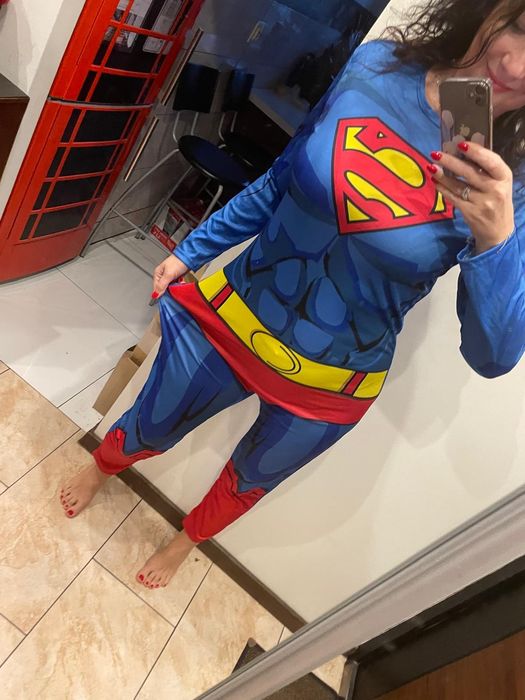 Strój karnawałowy kombinezon Superman roz XL