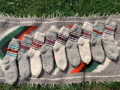 Вовняні шкарпетки, шерстяні носки (Капці)