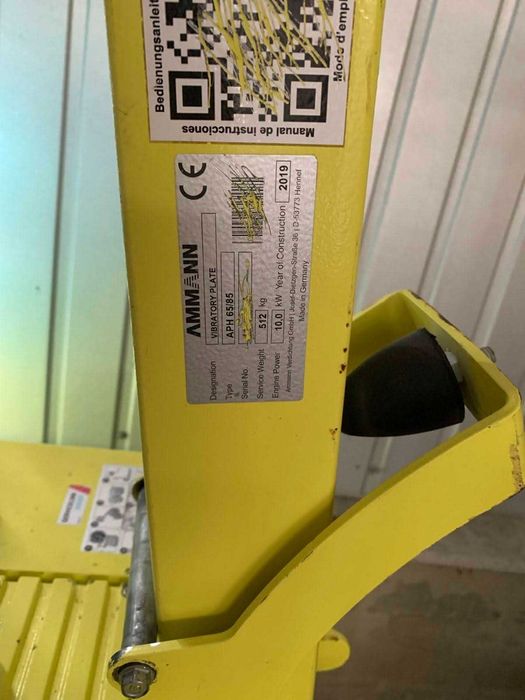 Виброплита 512кг AMMANN APH 65/85 2019г, 50м/г, трамбовка (Hatz Supra)
