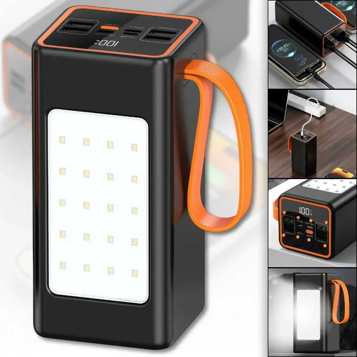 Повербанк, Power Bank, з LED-ліхтариком і швидкою зарядкою Hoco, РІЗНІ