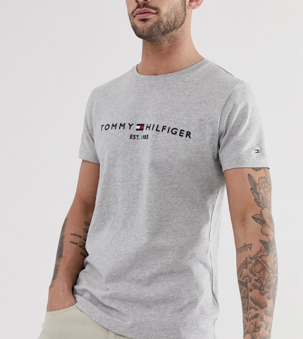 Мужские футболки Tommy Hilfiger унисекс томми хилфигер белая сумка