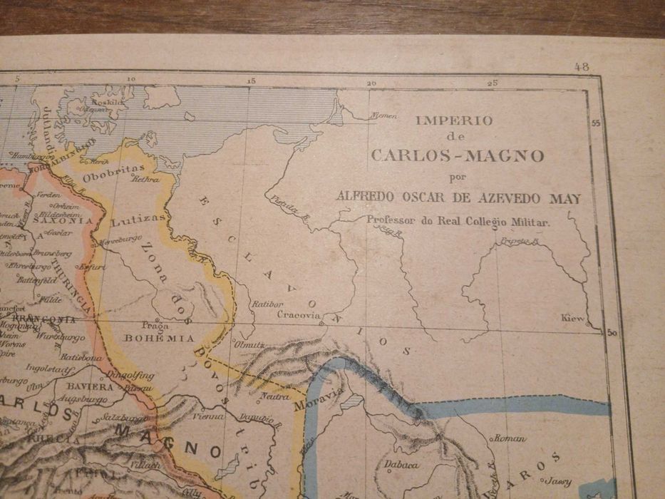 Mapa Império Carlos Magno (Final do Séc XIX, Inícios do Séc XX)