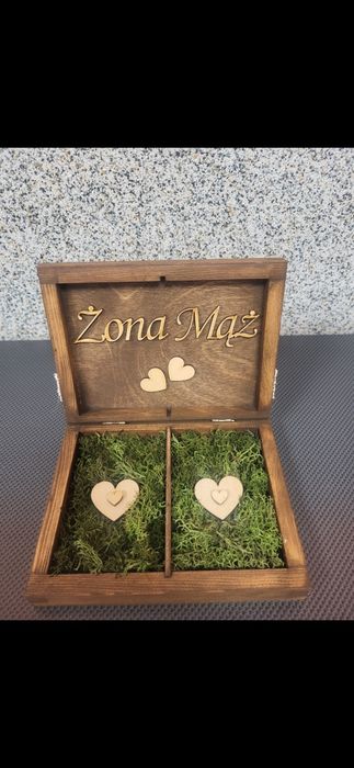 Pudełko ślubne na obrączki