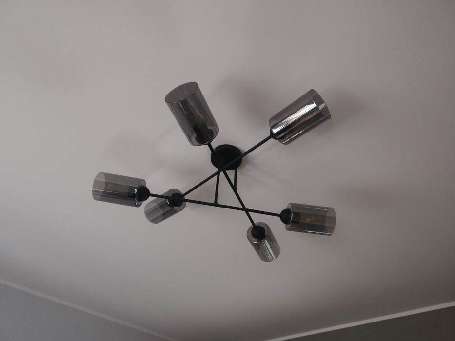 Lampa sufitowa - szklane klosze, tuby
