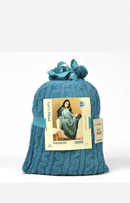 Плед Kissimo бірюзового кольору