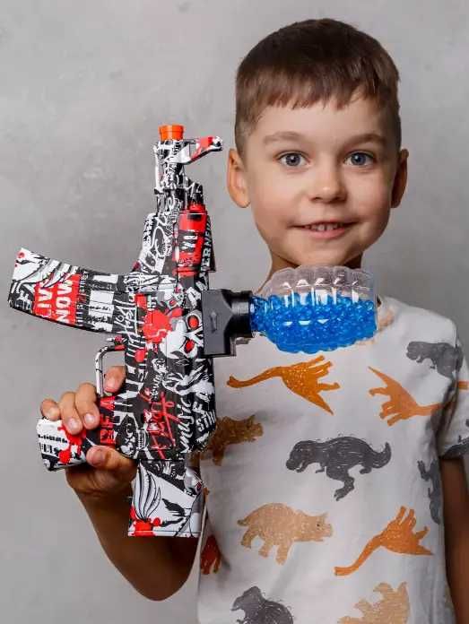 Автомат на орбизах AK 47, гель бластер на орбизах , детский автомат