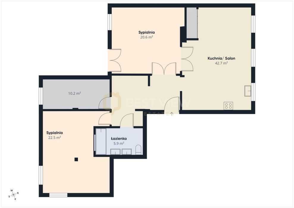 106 m² |  Komórka  16 m² | Klimatyzacja | 4 pok.