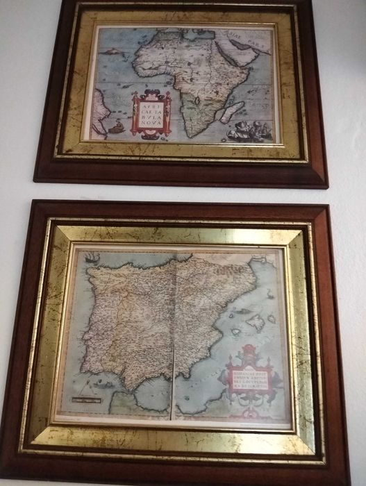 Quadros de mapas antigos