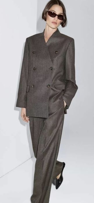 Massimo Dutti marynarka zakiet 100% welna