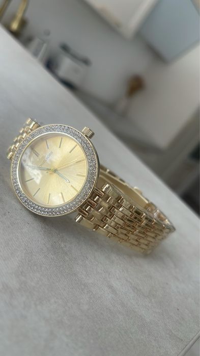 Piekny zegarek damski mk premium zloty